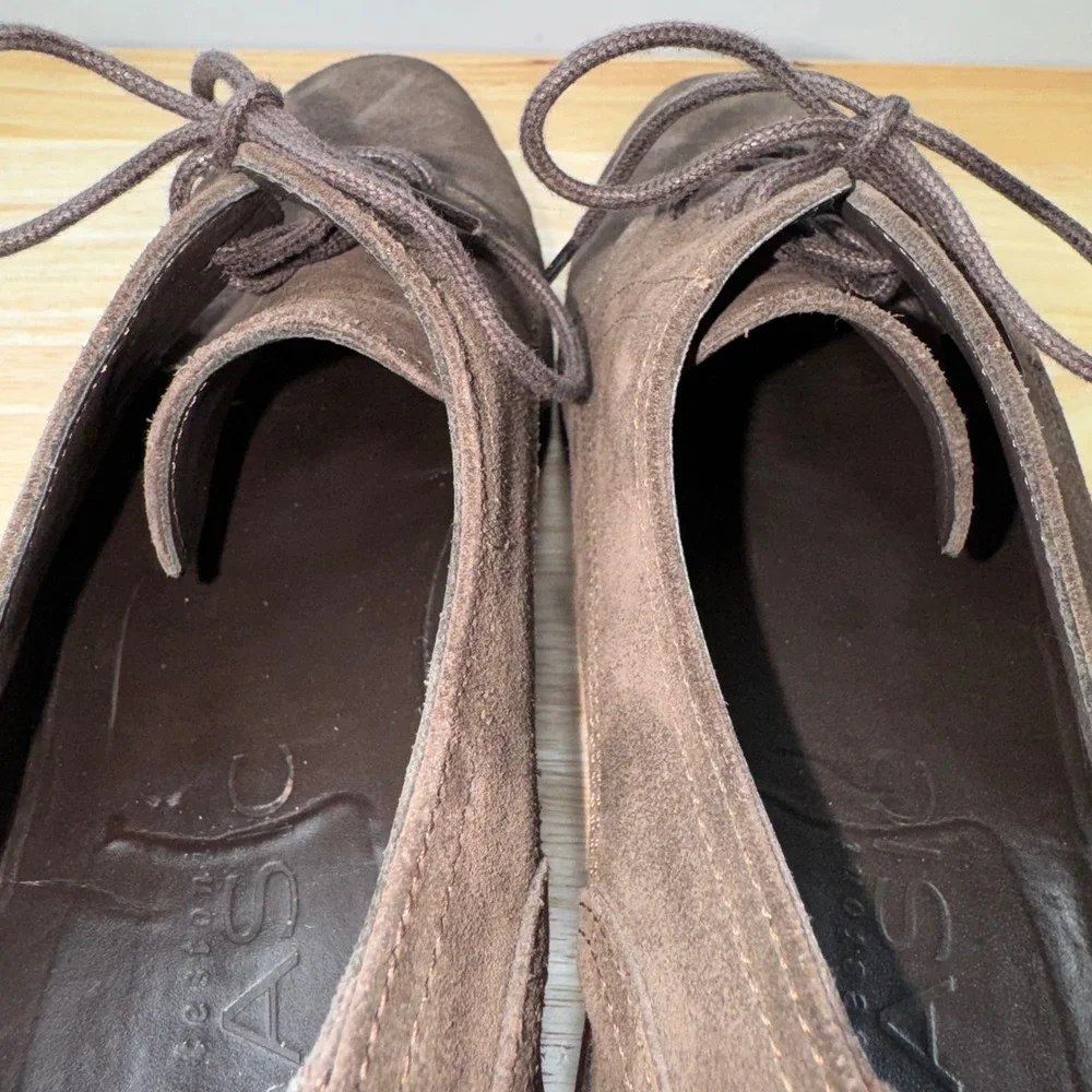 Amedeo Testoni Basic Mens Brown Suede Derby Dress Shoes Italy Size 10.5